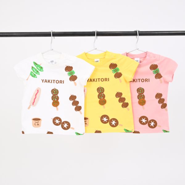 日本 Baby Room - 立體翻翻樂短袖上衣-串燒店-白