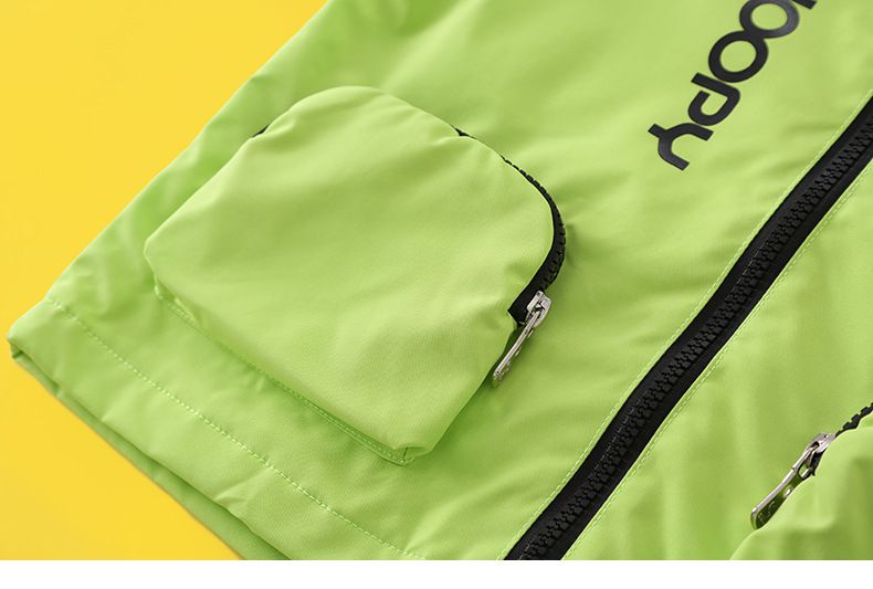 卡通人物史努比加絨連帽防風外套/衝鋒外套-SNOOPY-黑色