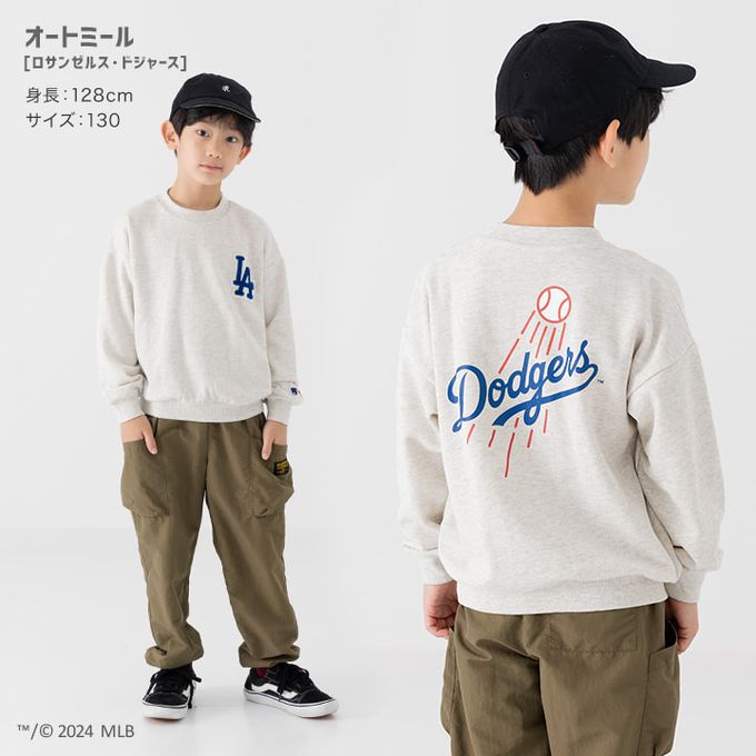 日本 Chil2 - MLB聯名 運動風裏毛長袖上衣-紐約大都會-白