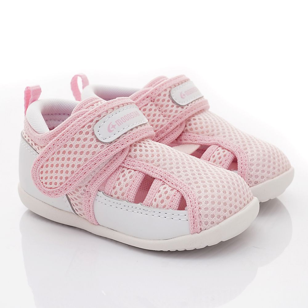 MOONSTAR日本月星 - 穩健寶寶學步鞋(寶寶段)-粉白