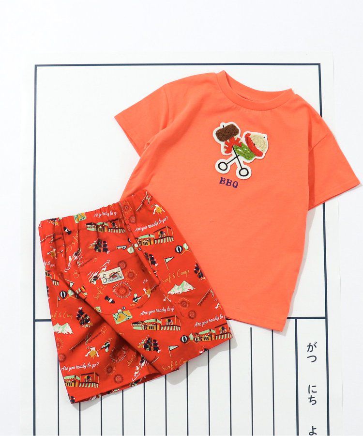 日本 BREEZE - 暑假來了立體印花短袖上衣-甲蟲-撞色袖黃