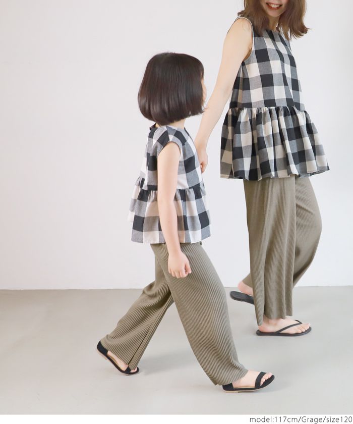 日本 COCA - [熱銷定番] 速乾垂墜彈性風琴寬褲-四季小孩款-咖啡