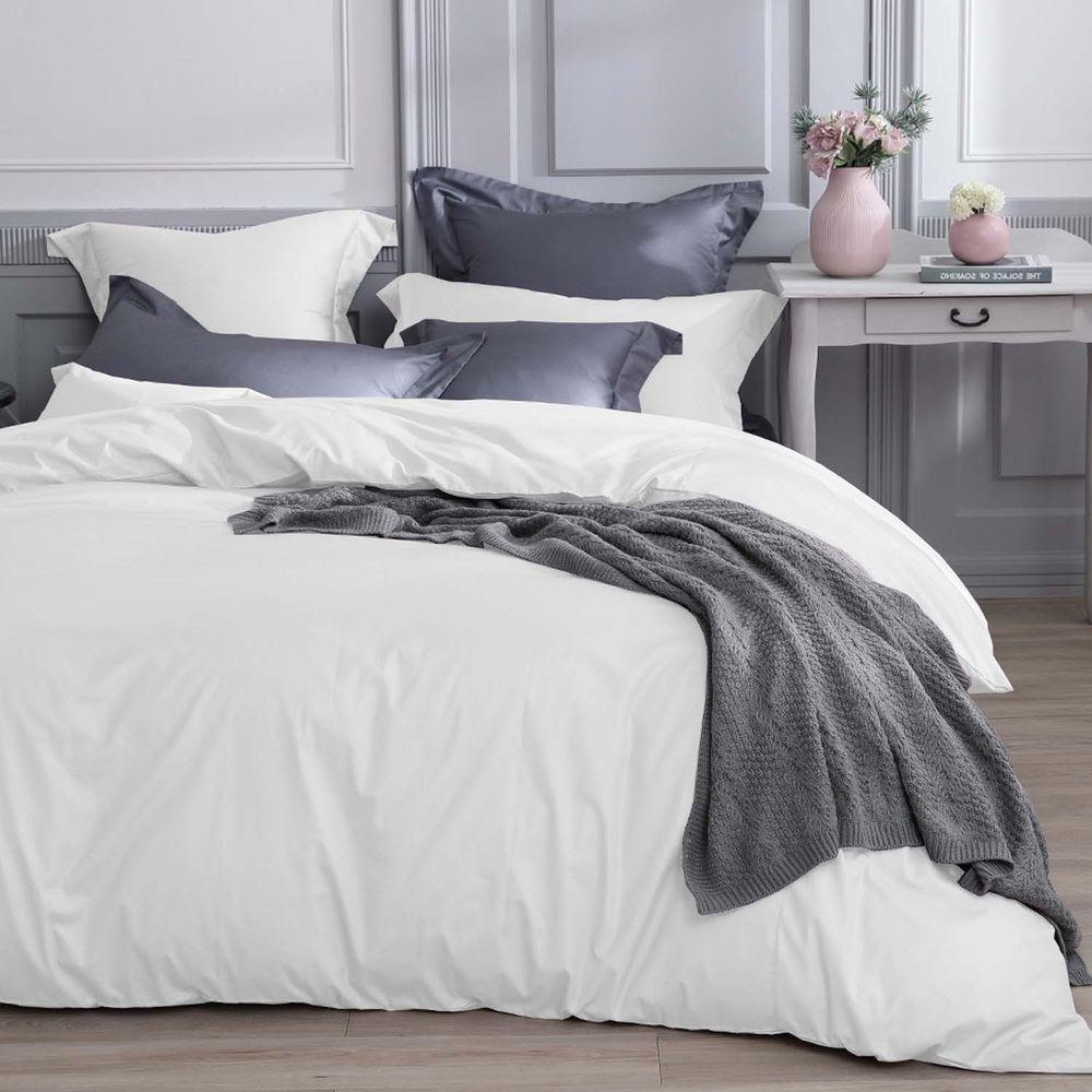澳洲 Simple Living - 天絲福爾摩四件式被套床包組-台灣製-優雅白