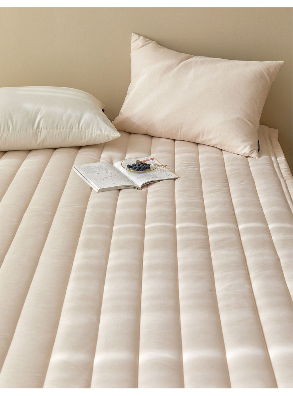 韓國 Maatila - 可水洗超細纖維桃皮感保潔墊/睡墊-香草白