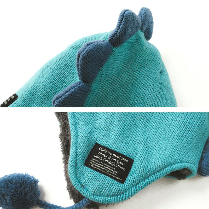 日本 ZOOLAND - 防寒刷毛針織保暖帽-迷彩-淺灰 (頭圍50~54cm)