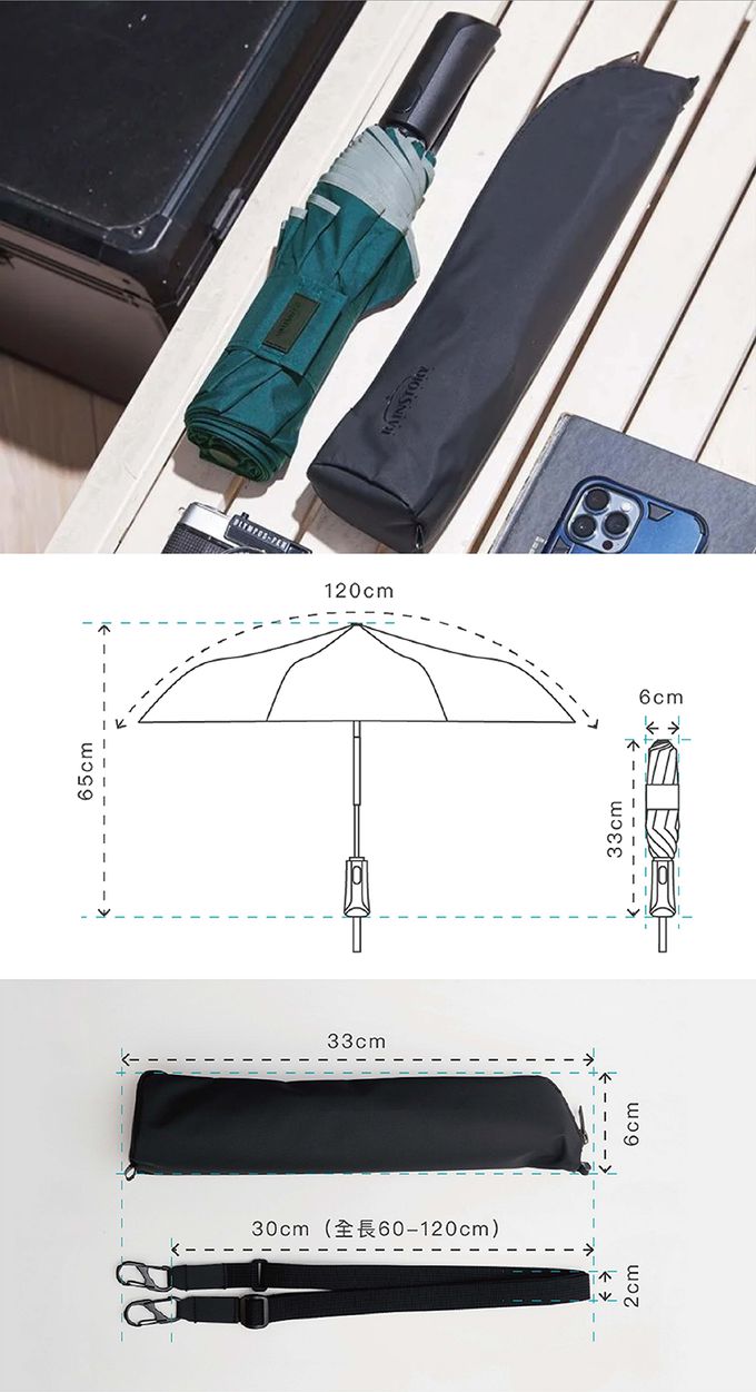Rainstory - 極致抗風傘 Ultra Strong-墨玉綠-410g