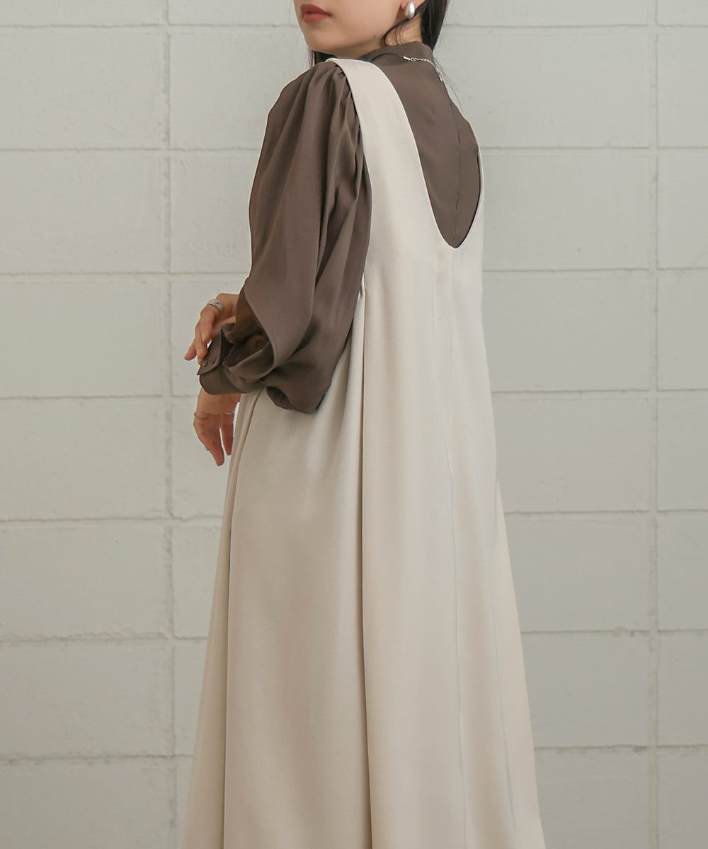 日本 Bab - 2WAY側鬆緊修身背心裙-黑