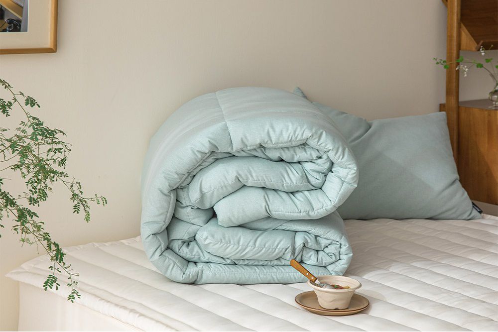 韓國 Maatila - 可水洗超細纖維桃皮感四季被-薄荷綠