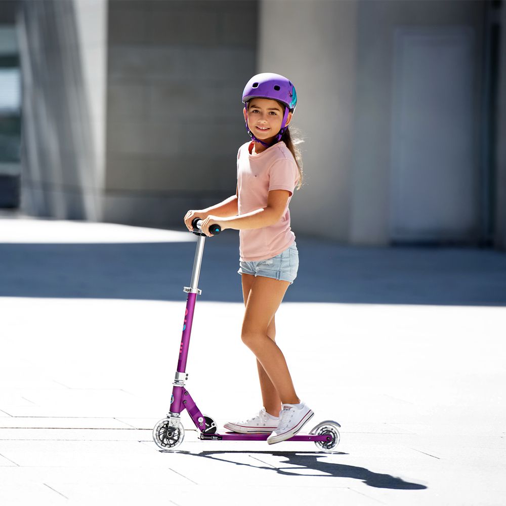 瑞士 Sprite LED輪 輕量版青少年滑板車-香檳紫