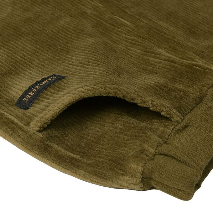 akachan honpo - 10分蓬蓬褲-燈心絨-軍綠色