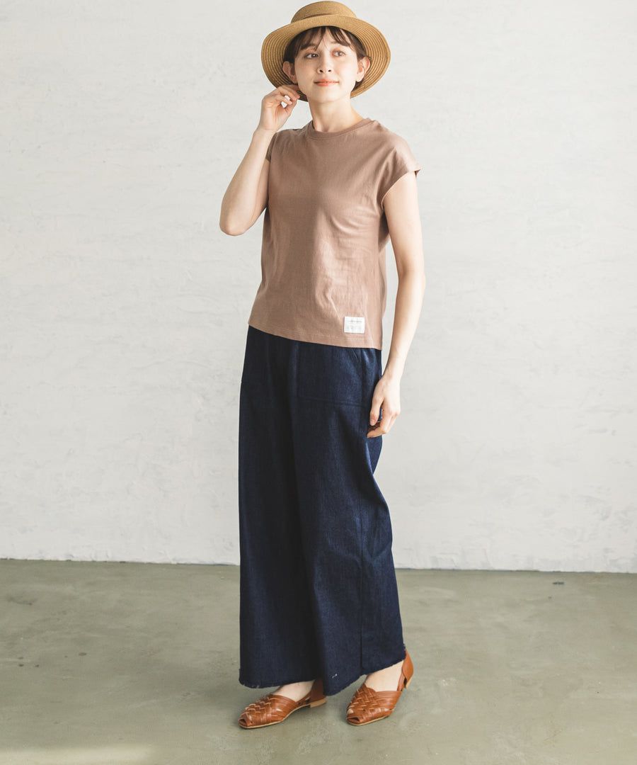 日本 PAIRMANON - 100%柔棉 一分袖短T(媽媽)-薰衣草 (FREE)