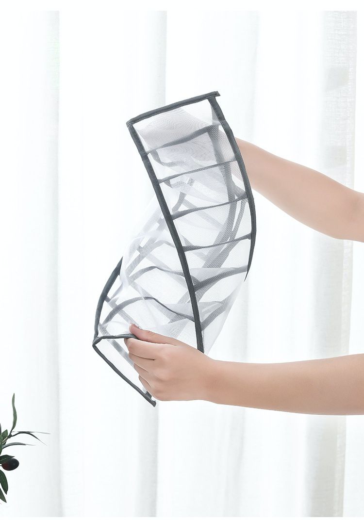 透明網格衣服分隔收納盒-白色 (9格中號)