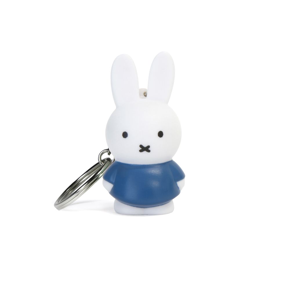 Miffy-MIFFY米菲兔商店 - Miffy 米菲兔經典款公仔鑰匙圈吊飾 - 藍色