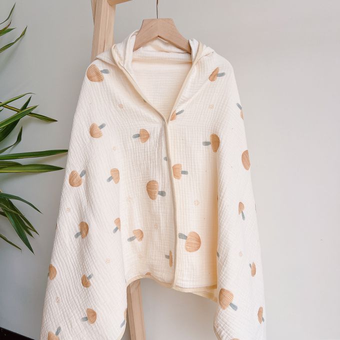 Chi-mi啾米 - 四層紗兒童連帽浴巾