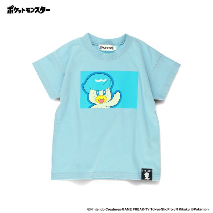 日本 BRANSHES - [限量]寶可夢印花短袖上衣-新葉喵-薄荷綠