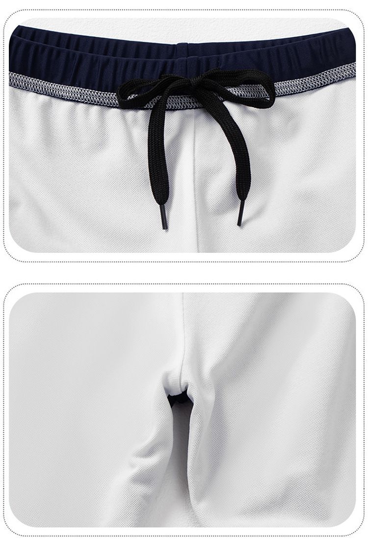 大童男孩長袖泳衣套裝(二件組)-拼色款-藍+灰+白-泳衣、短泳褲