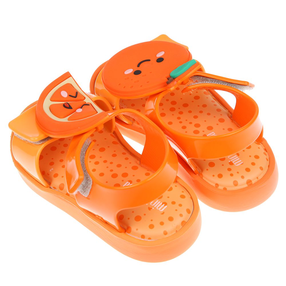 Melissa - 繽紛水果橘子橘色兒童涼鞋香香鞋-橘色