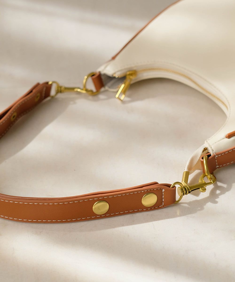 日本 Bab - 時尚皮革滾邊腋下包-黑