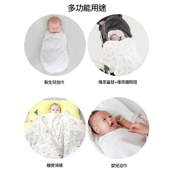 韓國Daby - 小怪獸純棉紗布包巾-酷貓