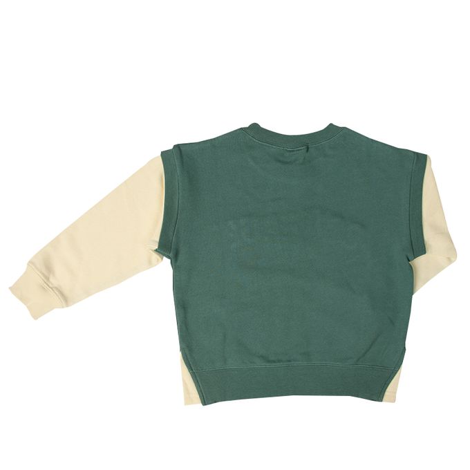 akachan honpo - 假兩件休閒上衣-綠色