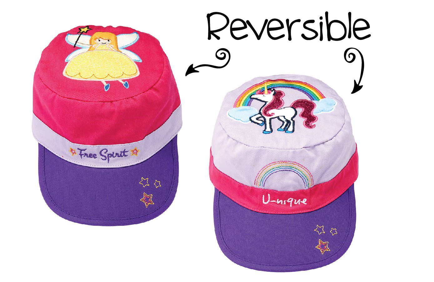 加拿大 flapjackkids - 雙面鴨舌帽-精靈/獨角獸