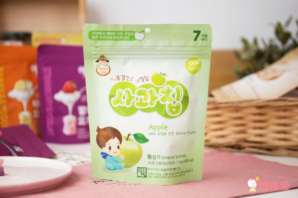 韓爸田園日記 - 寶寶乾水果片-蘋果 (7個月以上)-1包/12公克