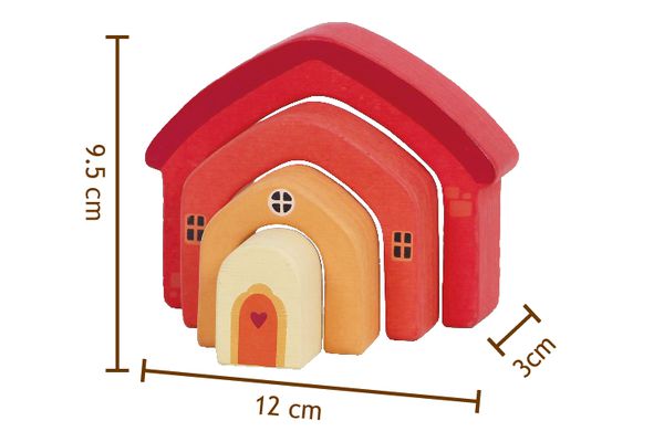 台灣 Mentari - 愛的小屋漸層積木
