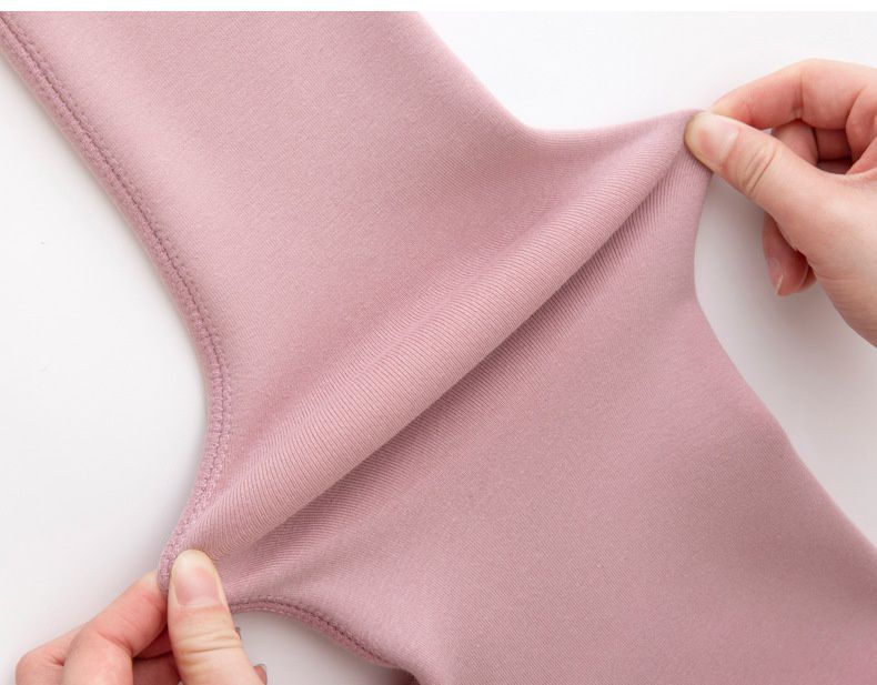 FANMOU - 加絨腰鬆緊保暖內搭褲-毛絨球球-黑色