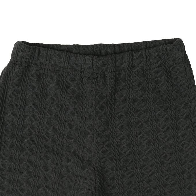 akachan honpo - 10分緹花內搭褲-黑色