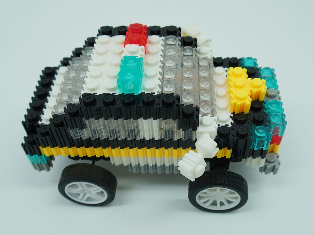 韓國 Color Story - 免燙拼豆包-3D立體黑色迴力警車(10mm)