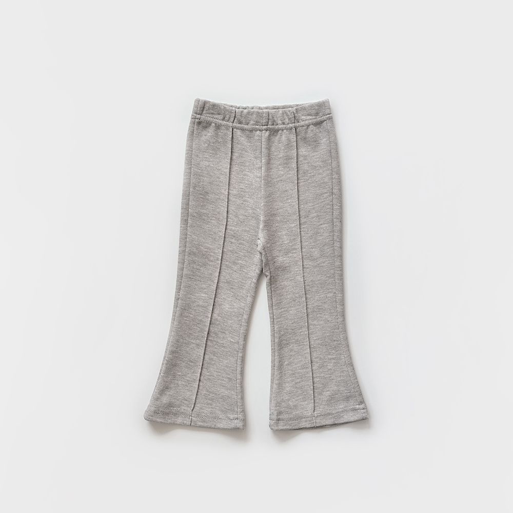 W.S.B. 鬆緊腰簡單小喇叭長褲-灰