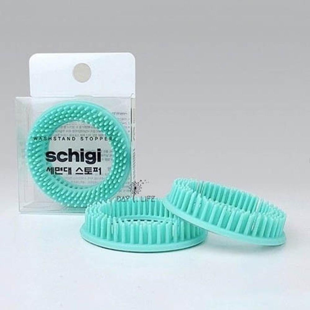理理 liil - 韓國SCHIGI專利洗手檯磁性矽膠塞_2入組-薄荷綠 (53x33x10mm)