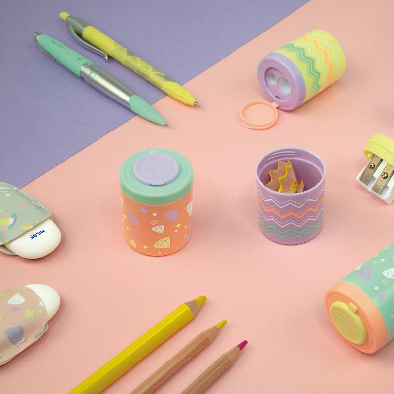 MILAN - 橢圓橡皮擦皮套組_閃閃甜心(粉)