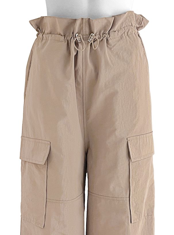 日本 GRL - 美式休閒抽繩束口褲-軍綠 (F)