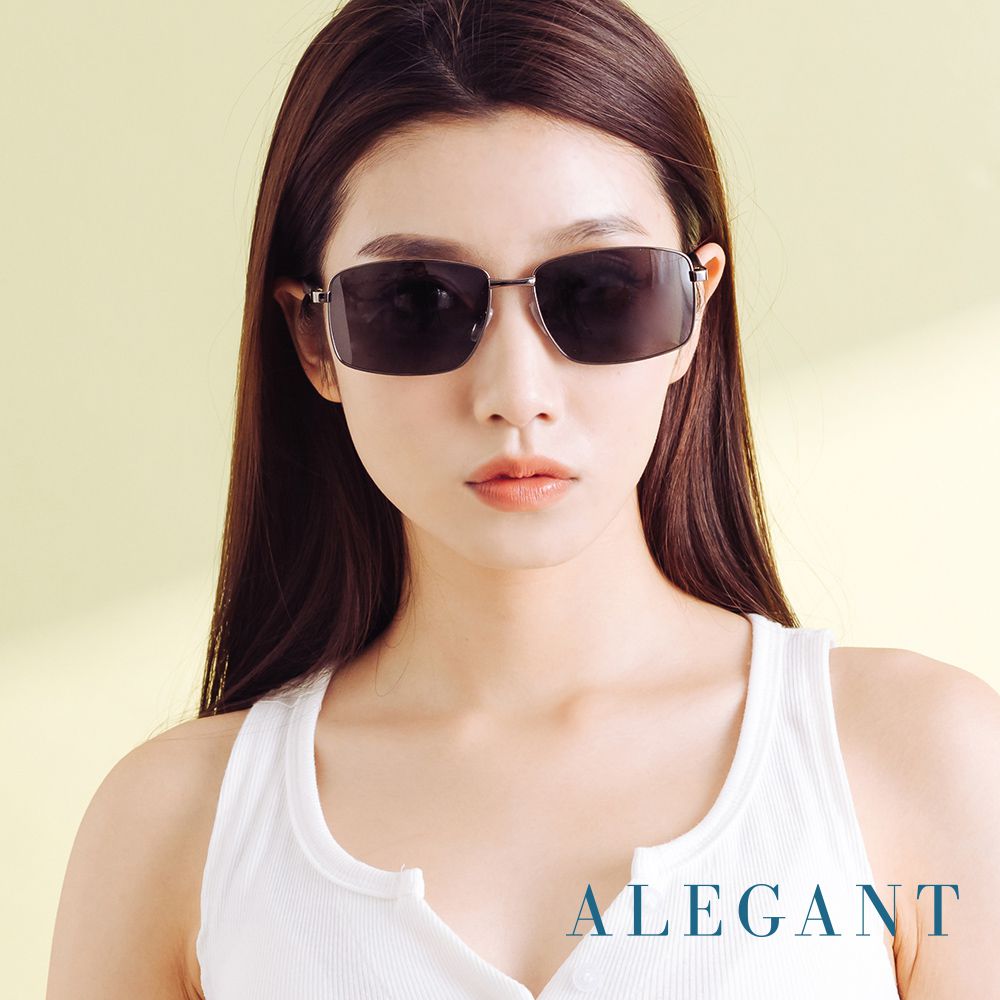 ALEGANT - 經典稜岩黑寶麗來偏光太陽眼鏡│UV400太陽眼鏡