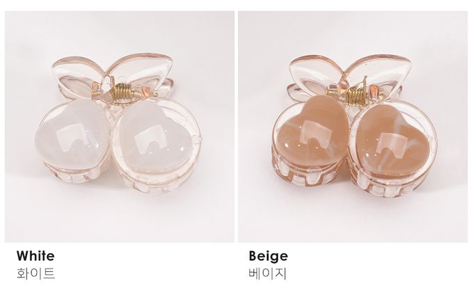 韓國 Soo&Soo - 正韓製立體櫻桃髮夾-奶茶