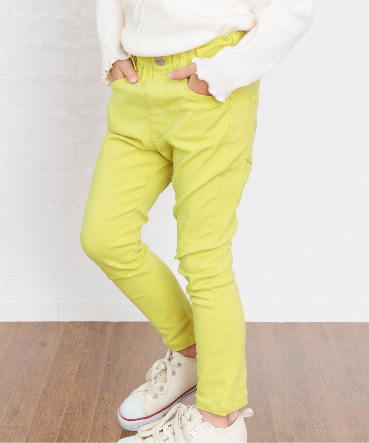 日本 BREEZE - [推薦]定番彈力鬆緊合身長褲-藍綠格紋