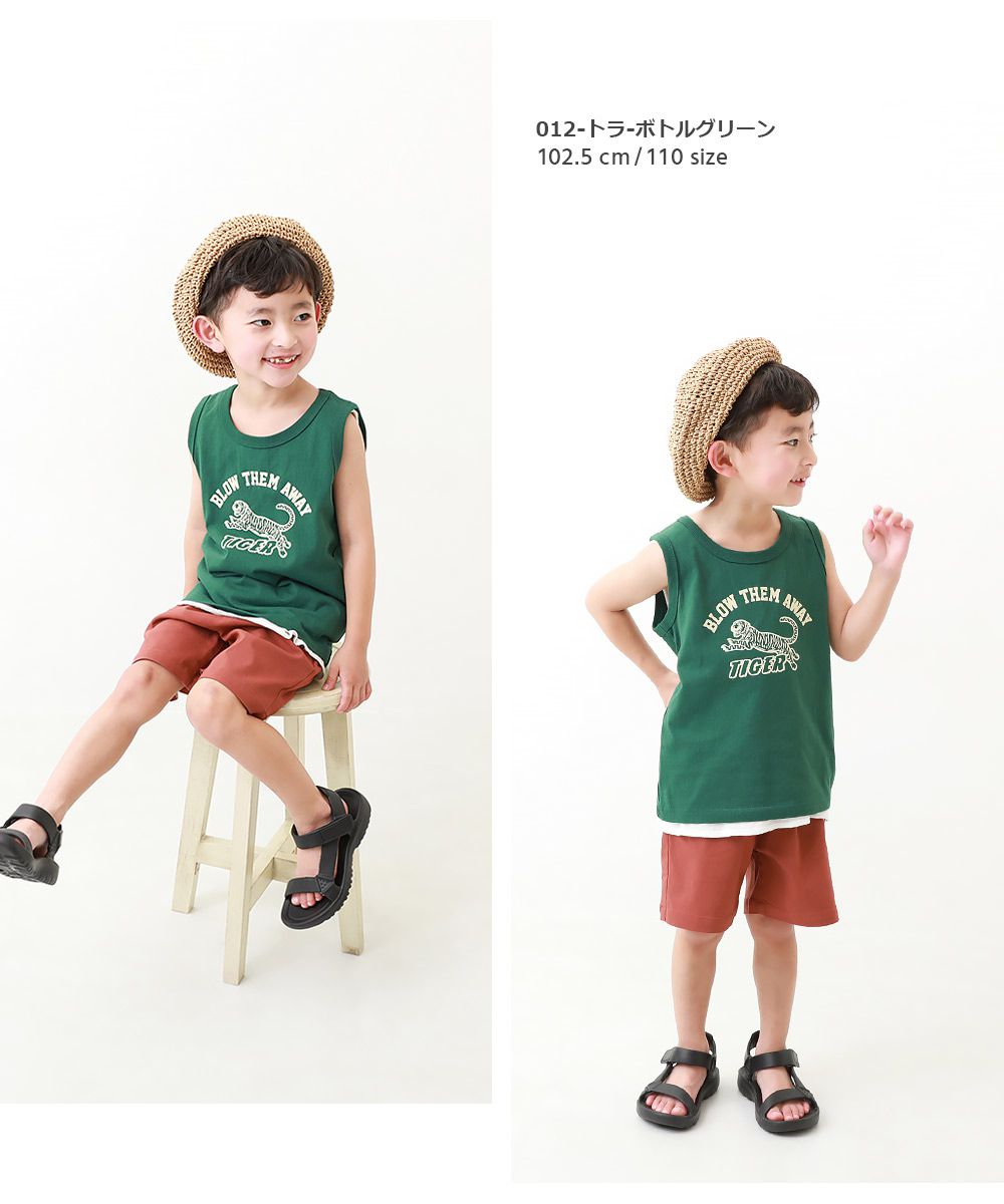 日本 devirock - 純棉定番百搭印花背心-英文字-黑