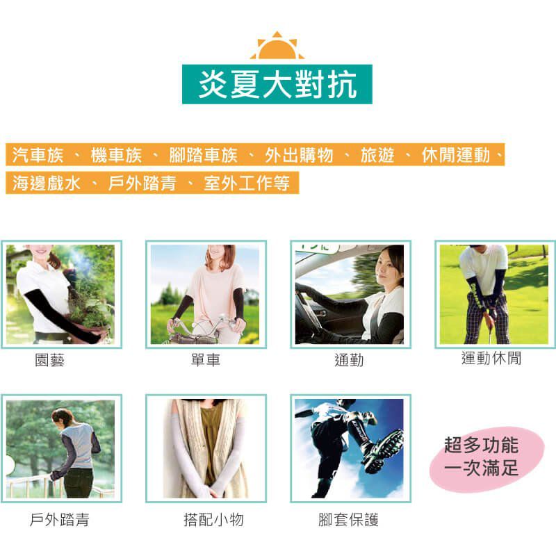 貝柔 Peilou - 高效涼感防蚊抗UV袖套(加大)-素面反光款-螢光黃