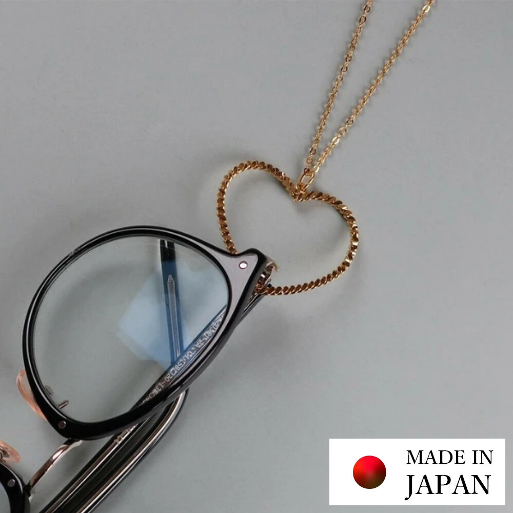 典雅心型2way長項鍊/眼鏡鍊-金