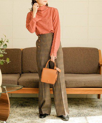 日本 Bou Jeloud - 個性凹凸紋長袖上衣-橘粉