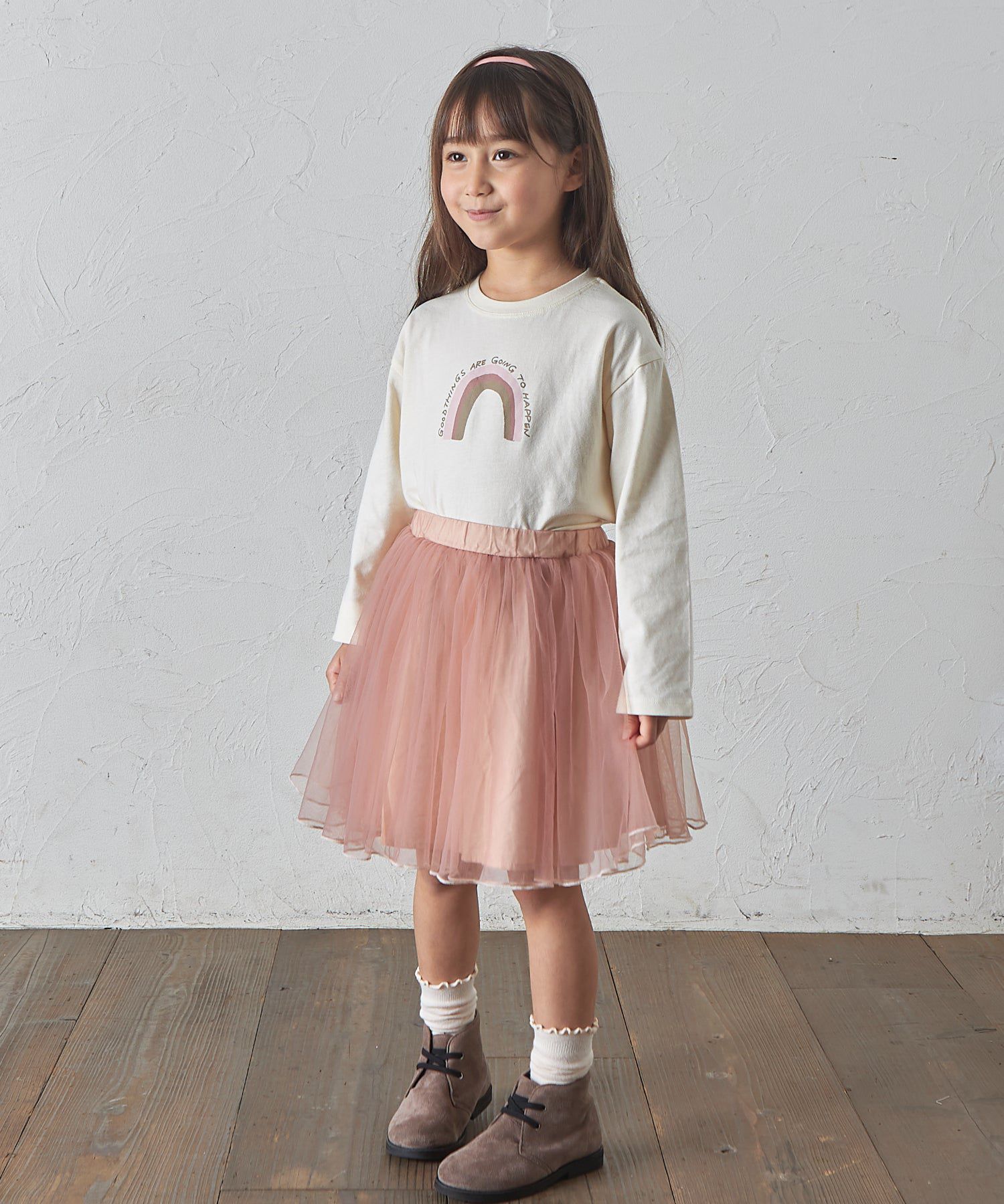 日本 PAIRMANON - 小精靈薄紗澎澎裙(附安全褲)-淺灰