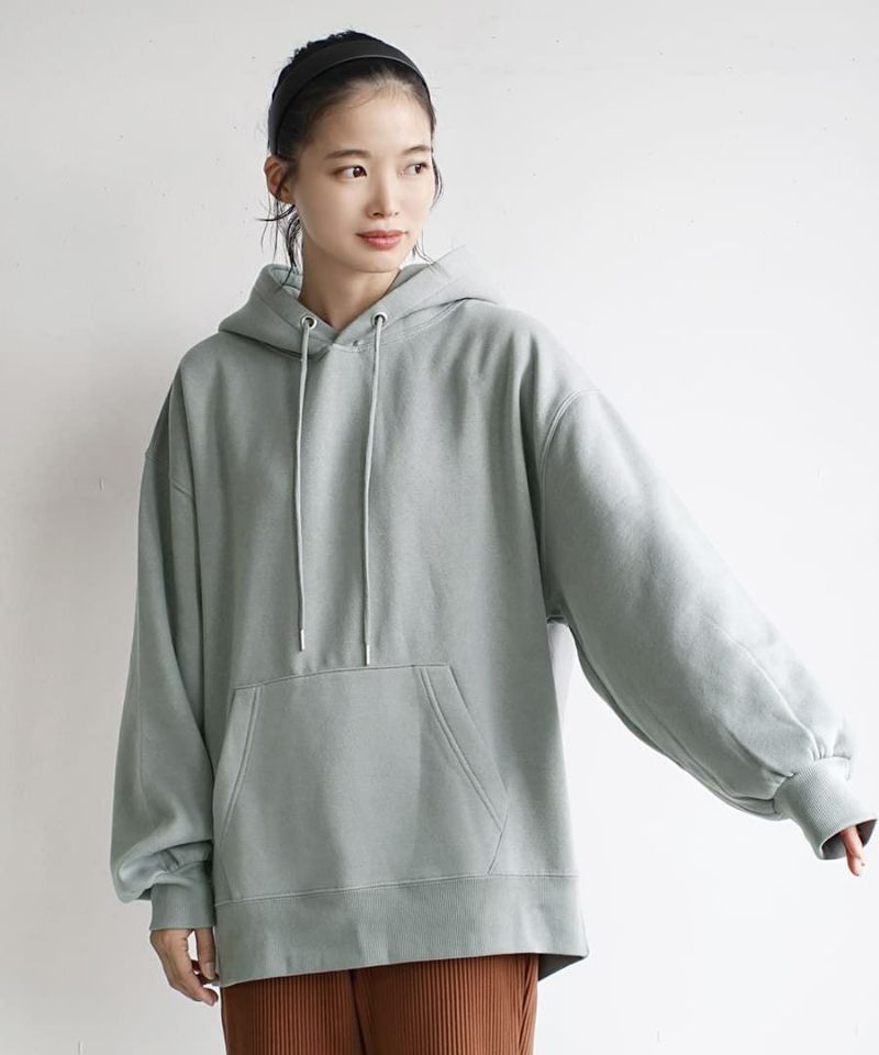 日本 zootie - 美國棉 保暖刷毛抽繩長袖帽T-灰卡其