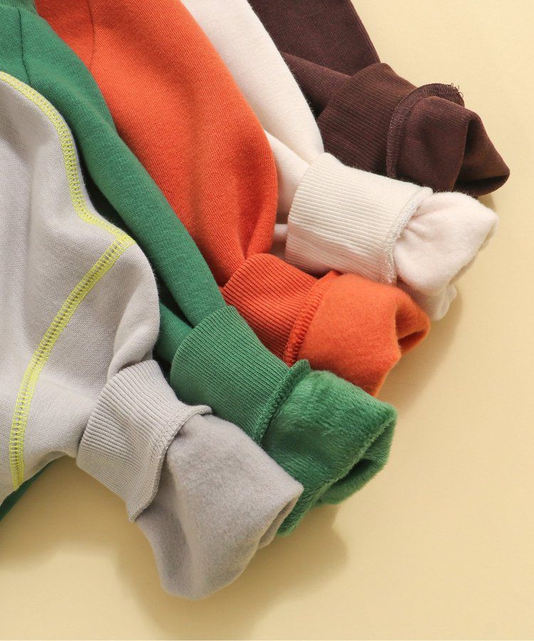 日本 BREEZE - 內刷毛英文logo百搭運動衫-草綠