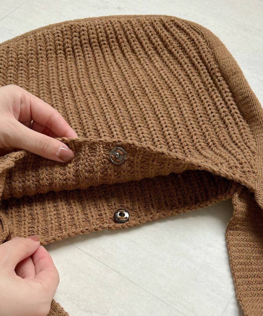 日本 Bou Jeloud - 針織肩背包-米