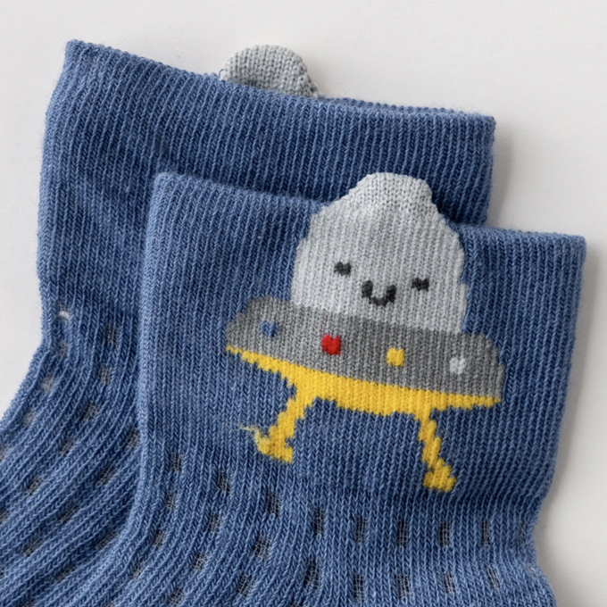 love, charlotte - 太空漫步網眼短筒棉襪-5 雙一組