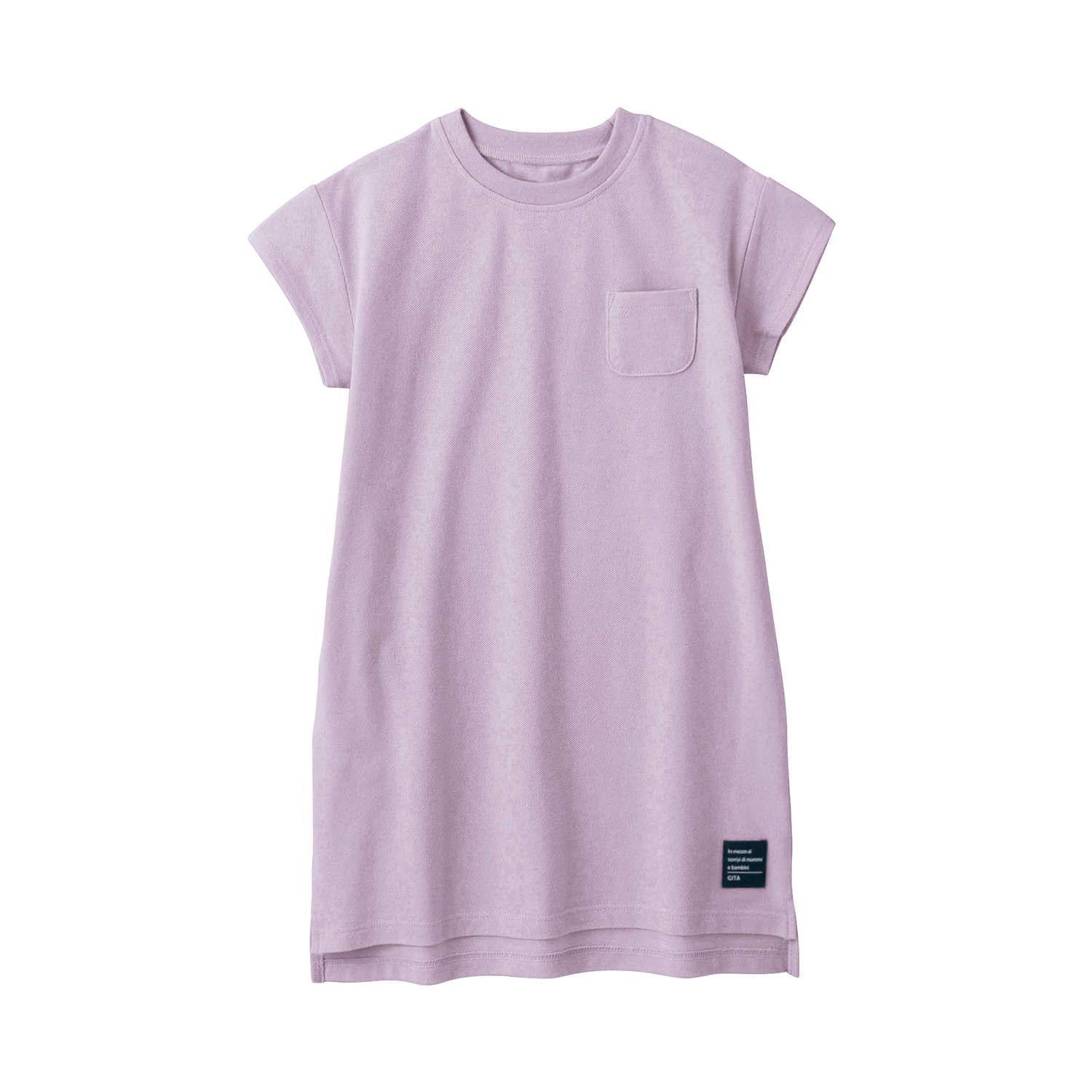 日本千趣會 - GITA 圓領舒適短袖洋裝-薰衣草