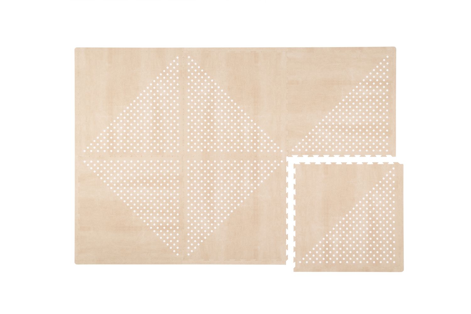 德國 toddlekind - 地球系列遊戲地墊-自然米-一組6片