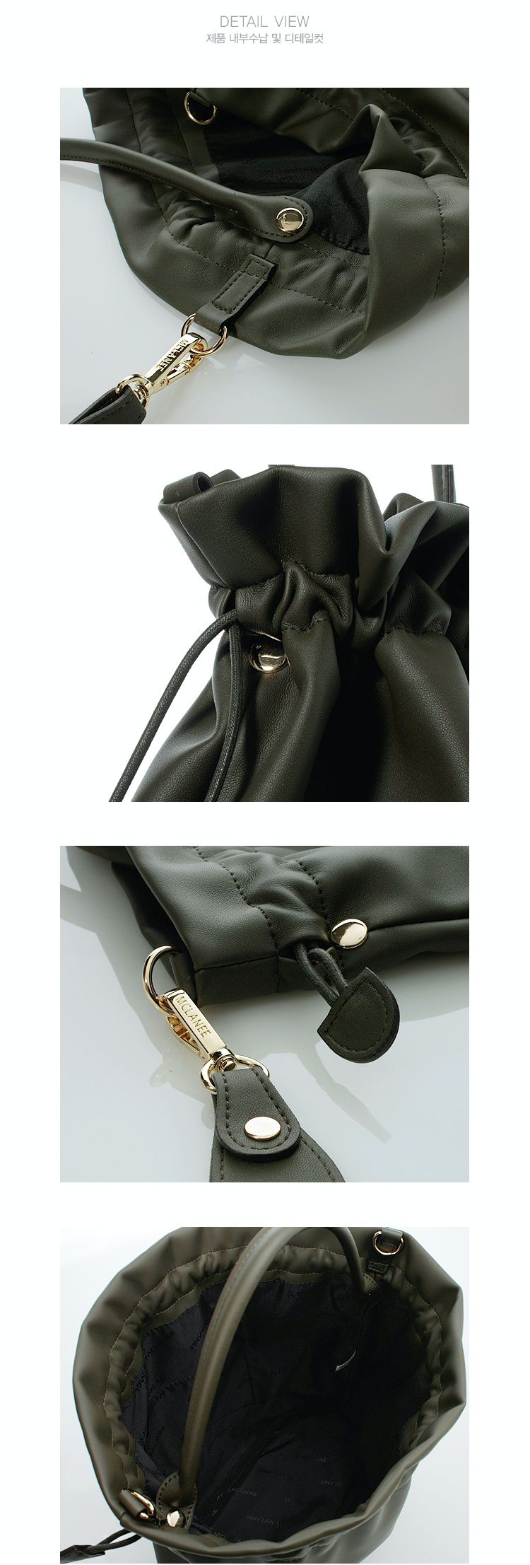 韓國 Mclanee - TUZEN束口包-橄欖綠 (30*29.5*12.5cm)