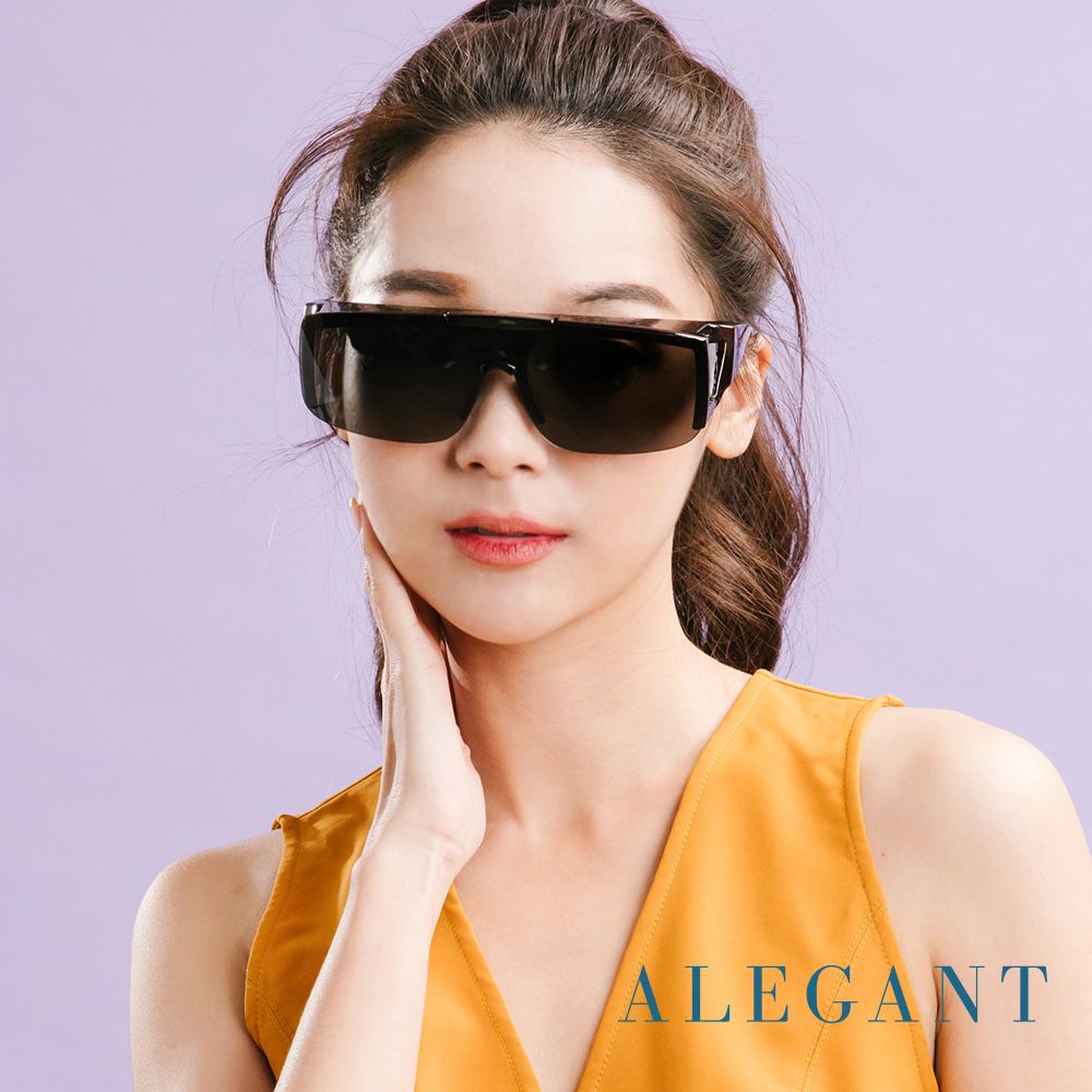 ALEGANT - 多功能可掀繁星咖偏光墨鏡│MIT│掀蓋式│外掛式│上掀│全罩式│車用UV400太陽眼鏡戶外休閒套鏡